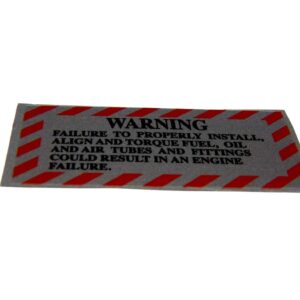 PLACARD: WARNING "TUBE TORQUE"