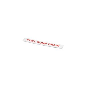 PLACARD FUEL SUMP DRAIN