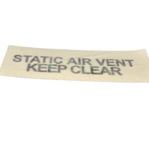 PLACARD:STATIC AIR VENT