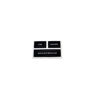 PLACARDS, AVIONICS, PISTON A/C